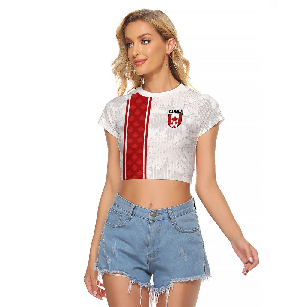Custom Canada Our Game Now Raglan Cropped T Shirt Let's Go Canada Victory World Football
