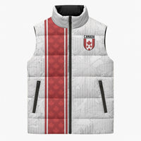 Custom Canada Our Game Now Sleeveless Puffer Jacket Let's Go Canada Victory World Football