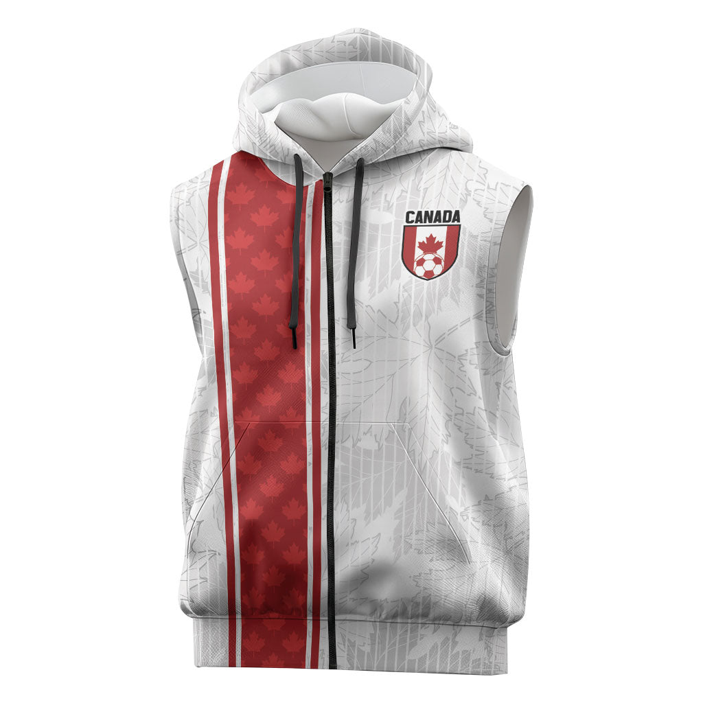 Custom Canada Our Game Now Sleeveless Zip Hoodie Let's Go Canada Victory World Football