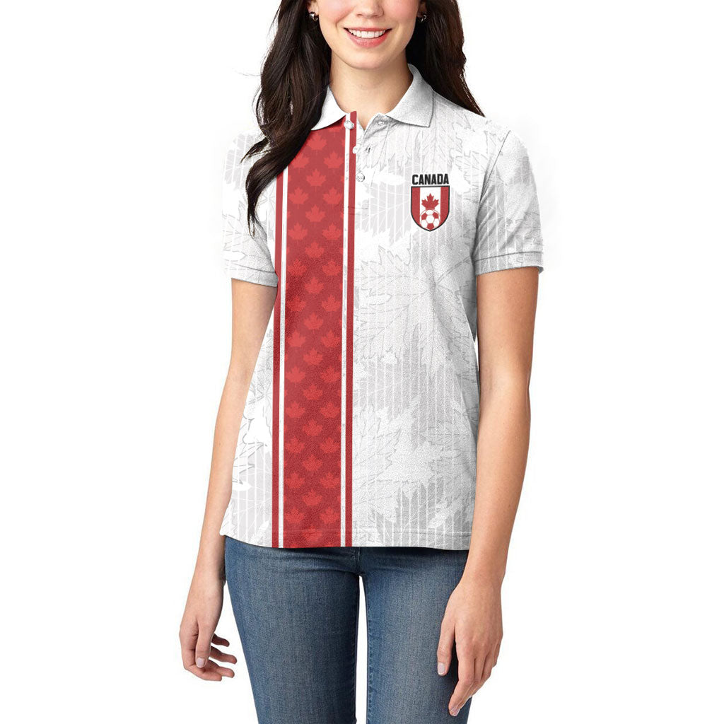 Custom Canada Our Game Now Women Polo Shirt Let's Go Canada Victory World Football