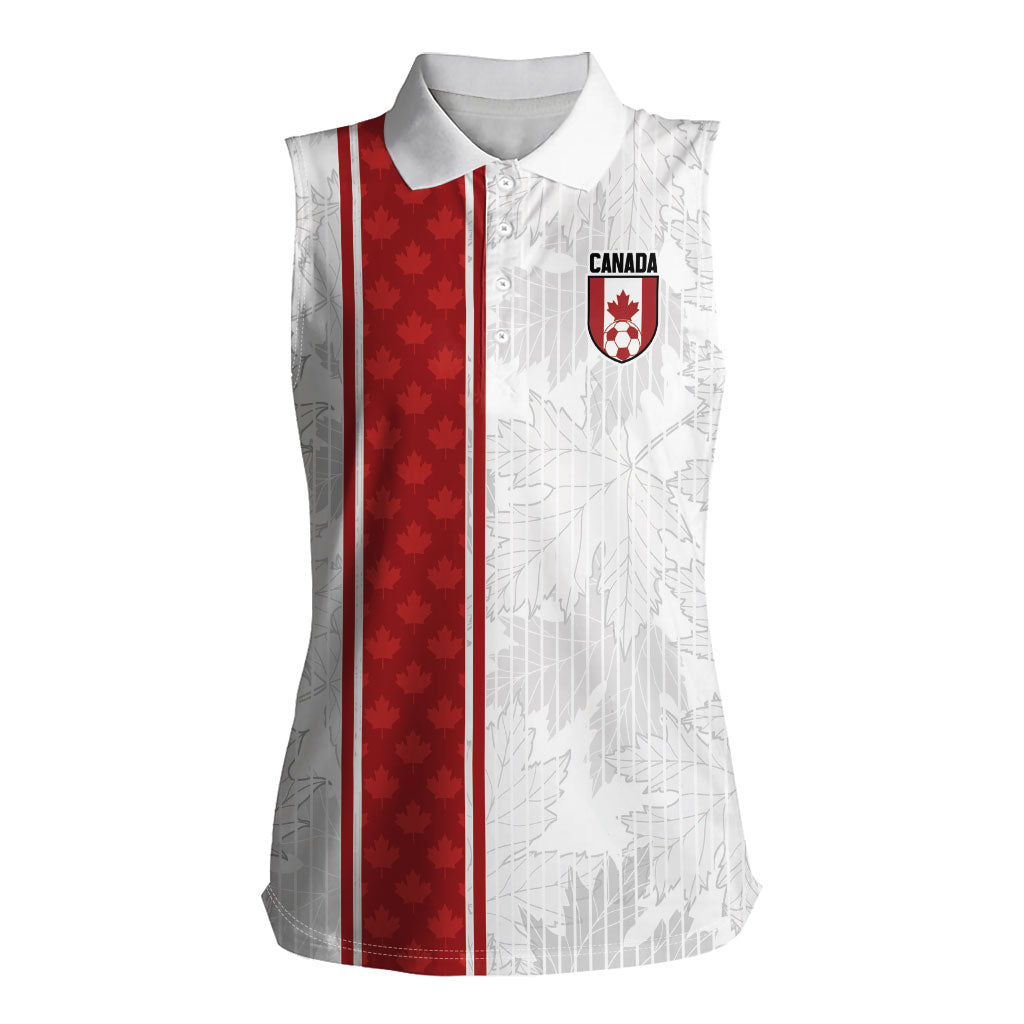 Custom Canada Our Game Now Women Sleeveless Polo Shirt Let's Go Canada Victory World Football