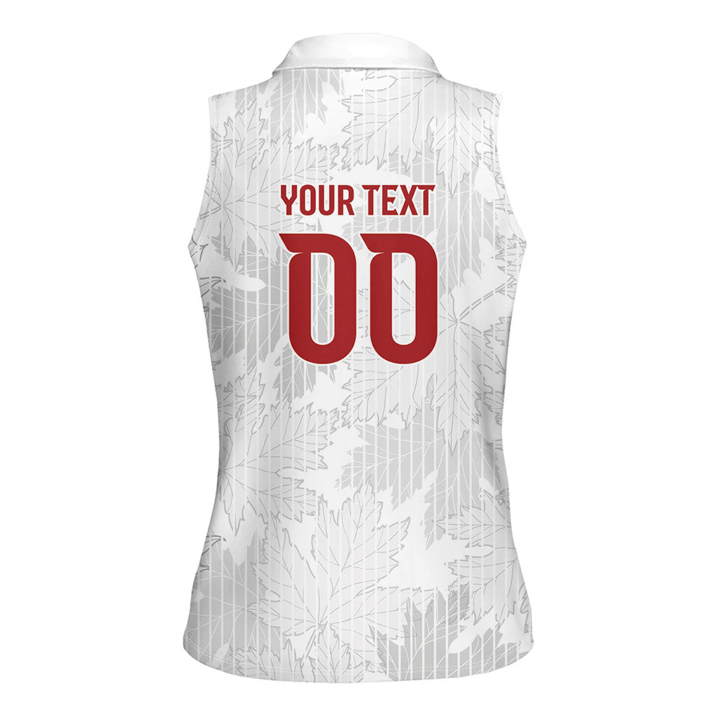 Custom Canada Our Game Now Women Sleeveless Polo Shirt Let's Go Canada Victory World Football