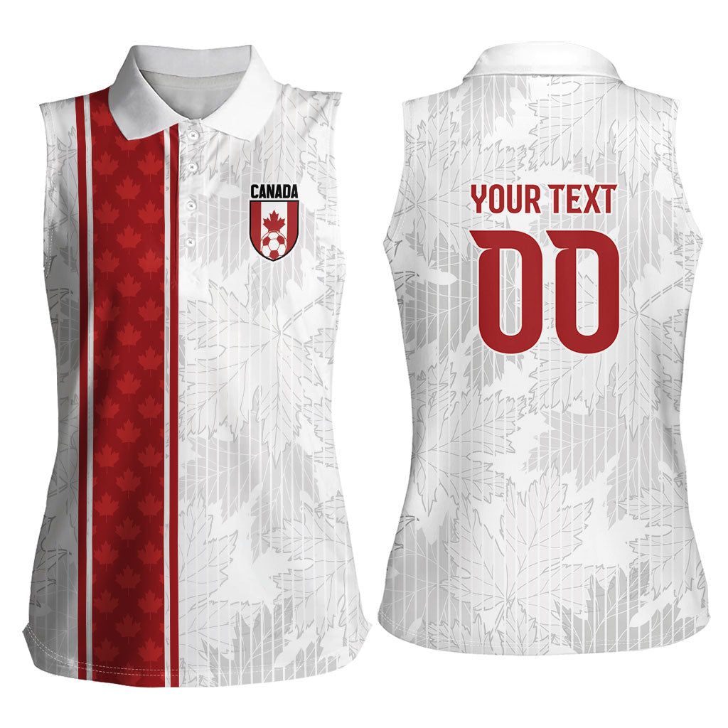 Custom Canada Our Game Now Women Sleeveless Polo Shirt Let's Go Canada Victory World Football
