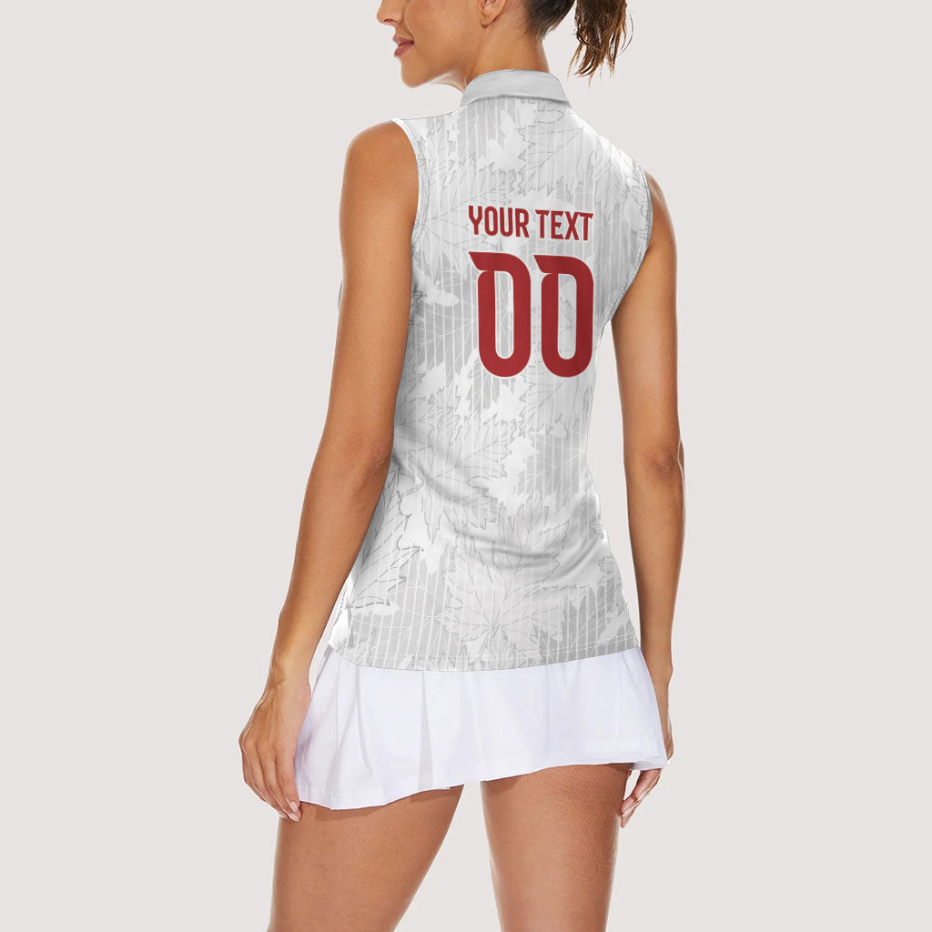 Custom Canada Our Game Now Women Sleeveless Polo Shirt Let's Go Canada Victory World Football