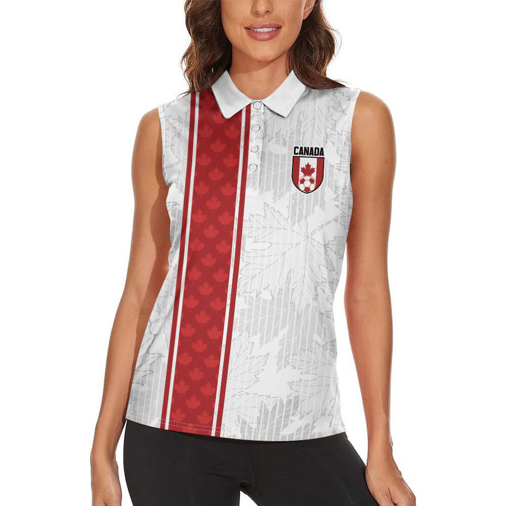 Custom Canada Our Game Now Women Sleeveless Polo Shirt Let's Go Canada Victory World Football