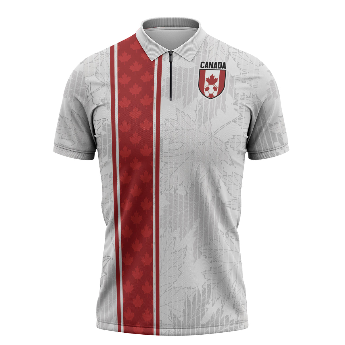 Custom Canada Our Game Now Zipper Polo Shirt Let's Go Canada Victory World Football