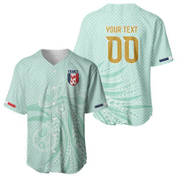 Custom France Coq Gaulois Heritage Baseball Jersey Allez les Bleus Aux Armes