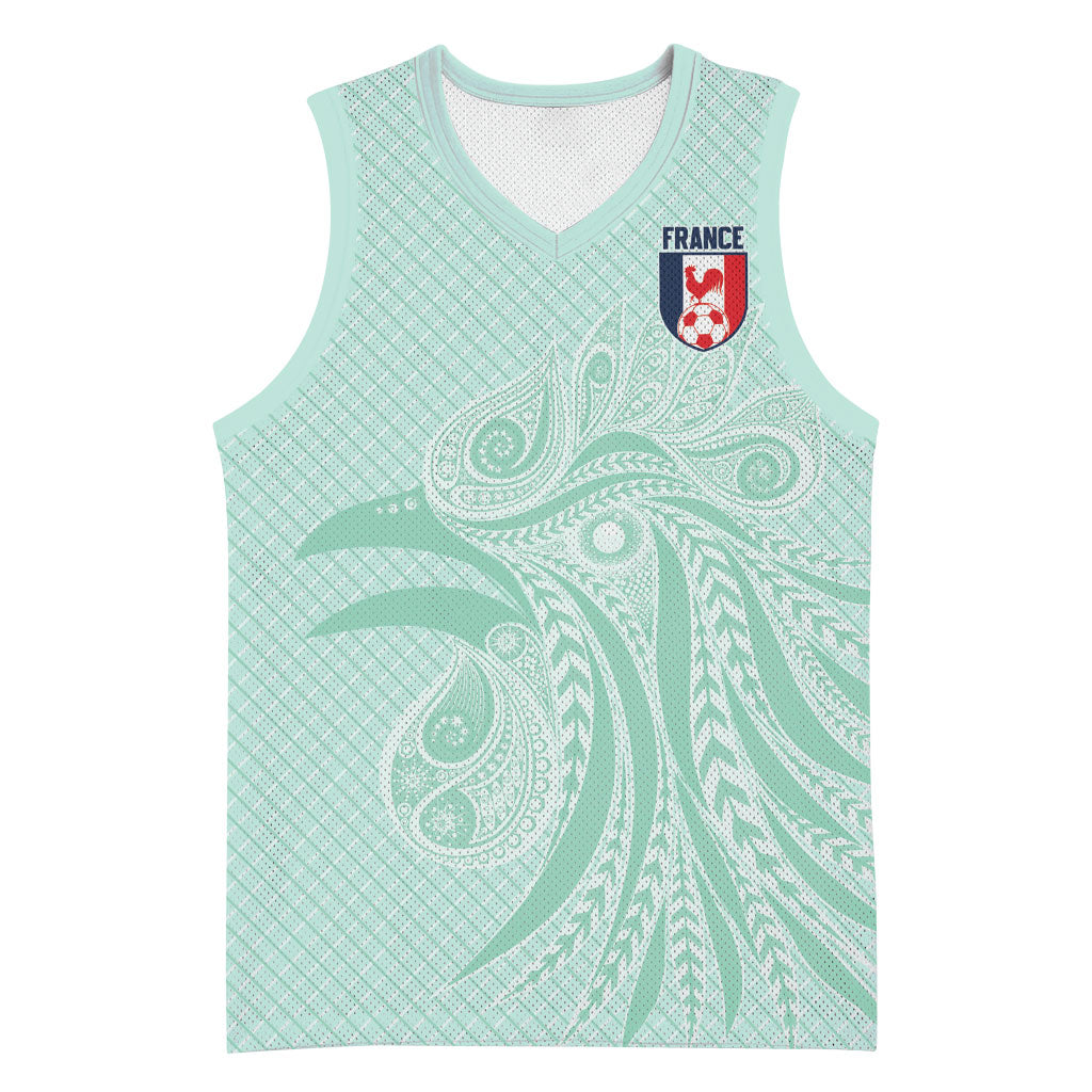 Custom France Coq Gaulois Heritage Basketball Jersey Allez les Bleus Aux Armes