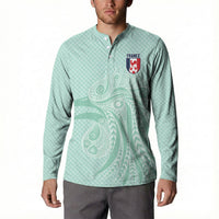Custom France Coq Gaulois Heritage Button Sweatshirt Allez les Bleus Aux Armes