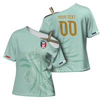 Custom France Coq Gaulois Heritage Cross Shoulder Shirt Allez les Bleus Aux Armes