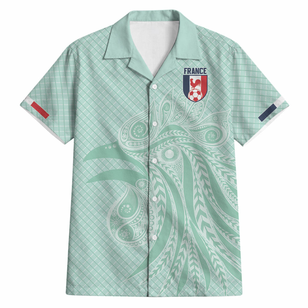 Custom France Coq Gaulois Heritage Hawaiian Shirt Allez les Bleus Aux Armes