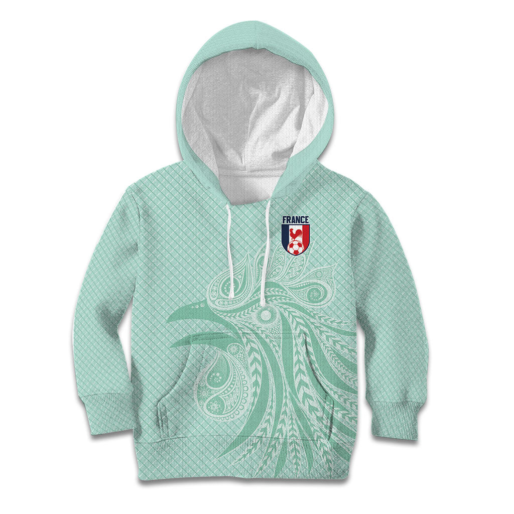 Custom France Coq Gaulois Heritage Kid Hoodie Allez les Bleus Aux Armes