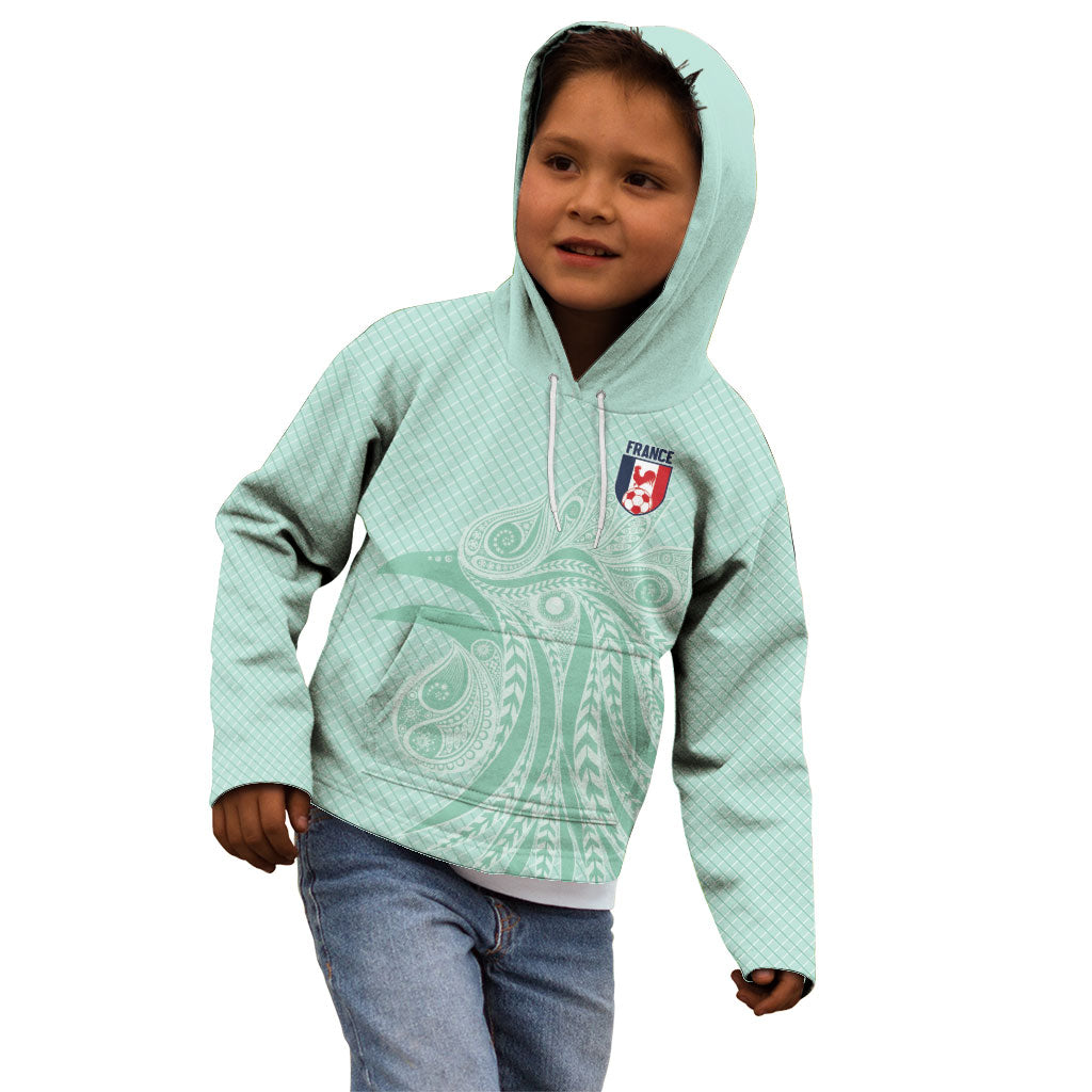 Custom France Coq Gaulois Heritage Kid Hoodie Allez les Bleus Aux Armes