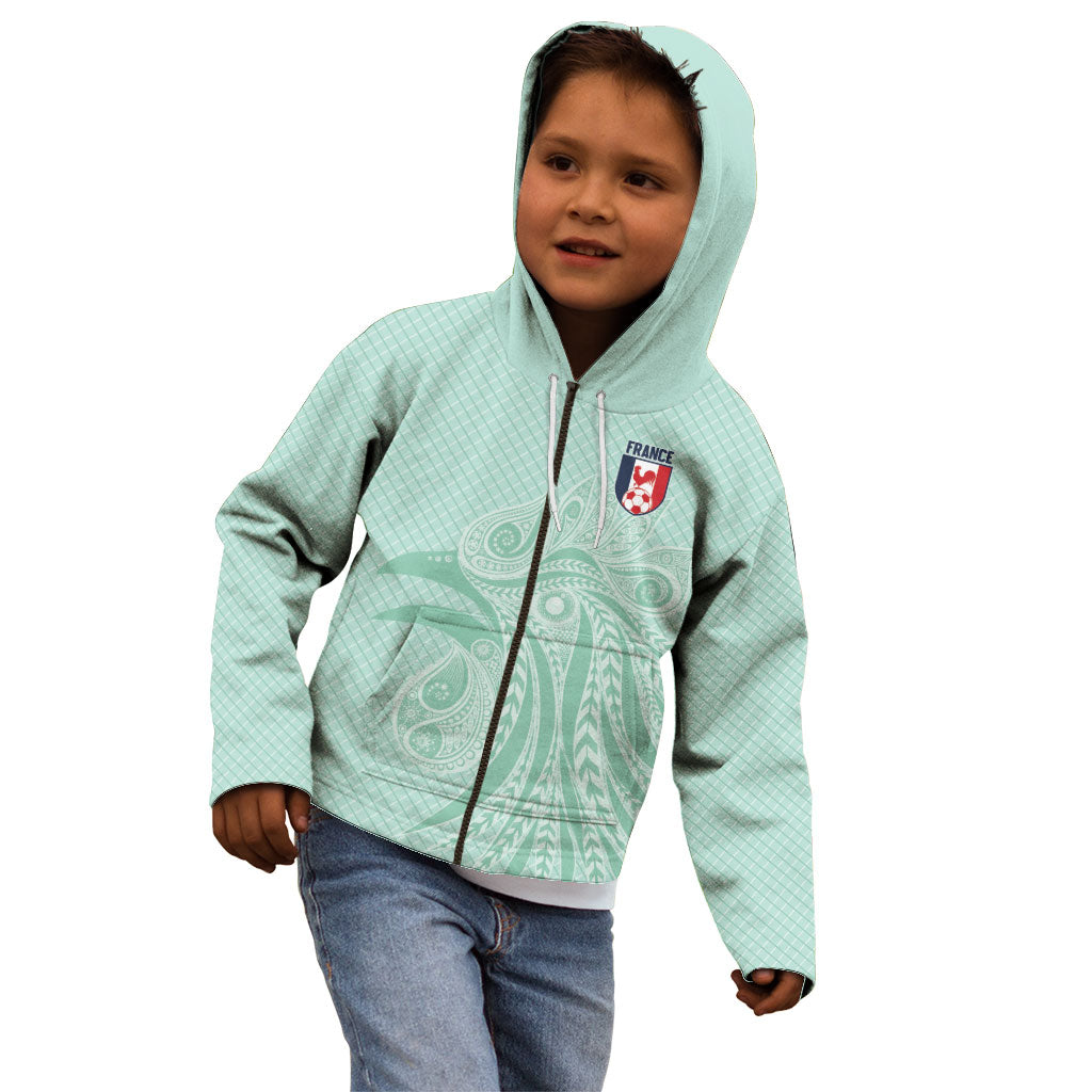 Custom France Coq Gaulois Heritage Kid Hoodie Allez les Bleus Aux Armes