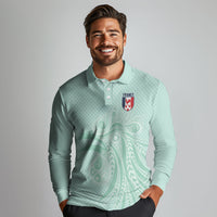 Custom France Coq Gaulois Heritage Long Sleeve Polo Shirt Allez les Bleus Aux Armes