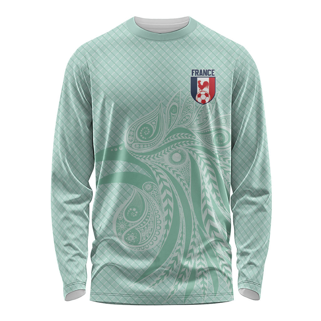 Custom France Coq Gaulois Heritage Long Sleeve Shirt Allez les Bleus Aux Armes