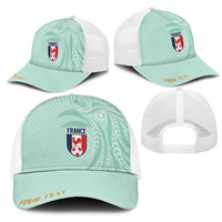 Personalized France Coq Gaulois Heritage Mesh Trucker Cap Allez les Bleus Aux Armes