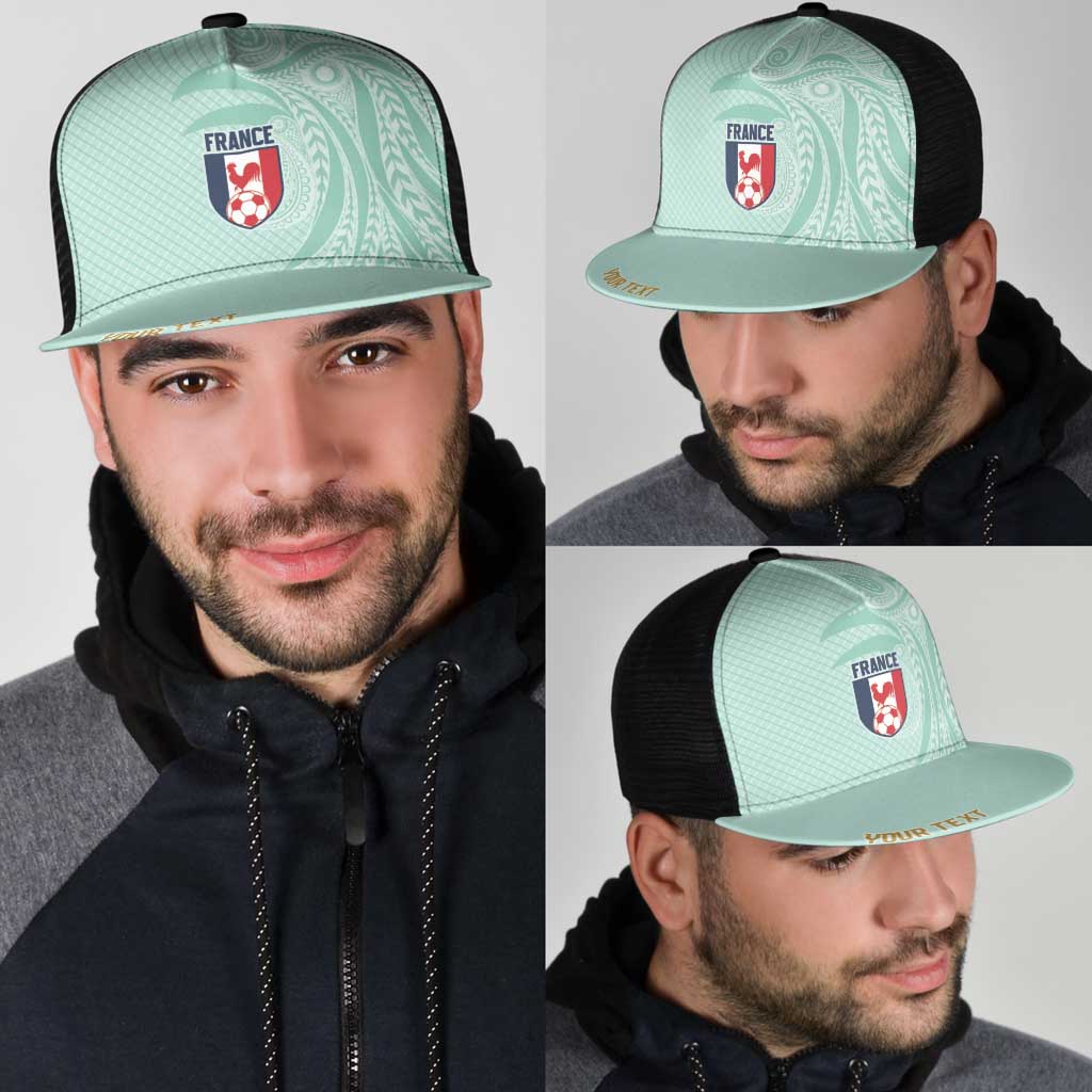 Personalized France Coq Gaulois Heritage Mesh Trucker Cap Allez les Bleus Aux Armes