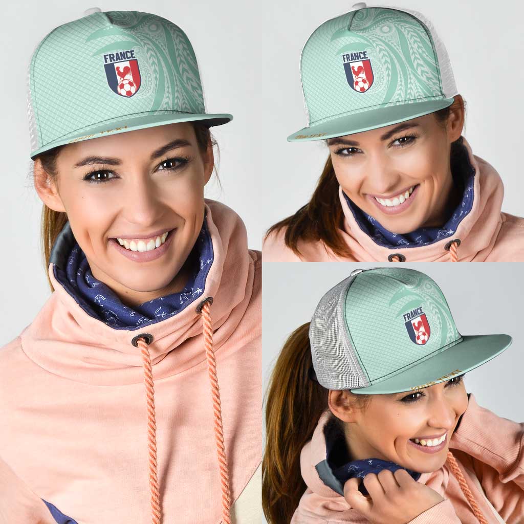 Personalized France Coq Gaulois Heritage Mesh Trucker Cap Allez les Bleus Aux Armes