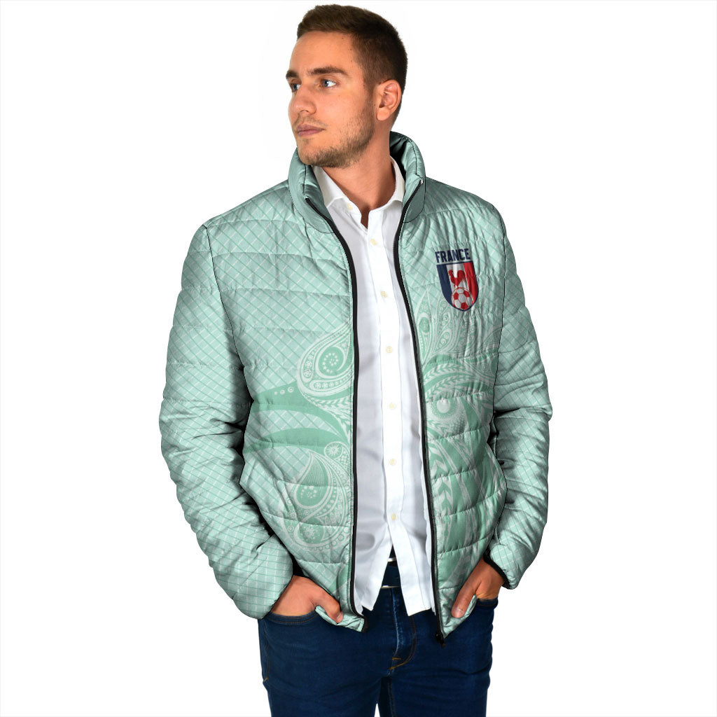 Custom France Coq Gaulois Heritage Padded Jacket Allez les Bleus Aux Armes