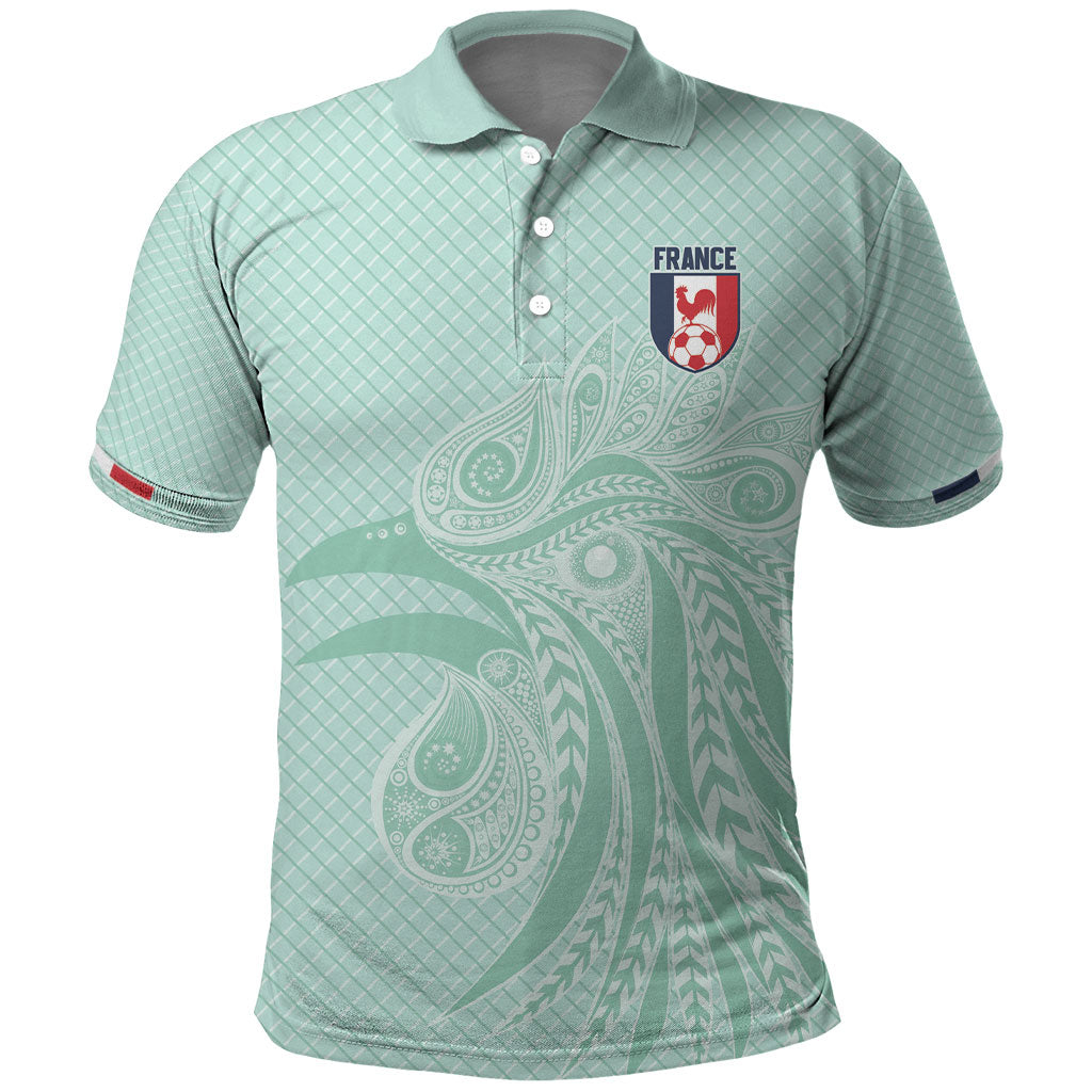 Custom France Coq Gaulois Heritage Polo Shirt Allez les Bleus Aux Armes