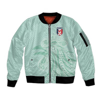 Custom France Coq Gaulois Heritage Sleeve Zip Bomber Jacket Allez les Bleus Aux Armes