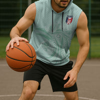 Custom France Coq Gaulois Heritage Sleeveless Hoodie Allez les Bleus Aux Armes