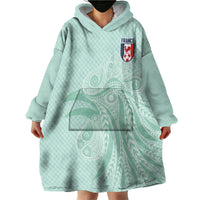 Custom France Coq Gaulois Heritage Wearable Blanket Hoodie Allez les Bleus Aux Armes