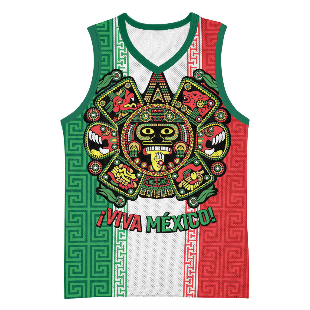 Custom Mexico Aztec Eagle Heritage Basketball Jersey iViva Mexico Canta y no llores
