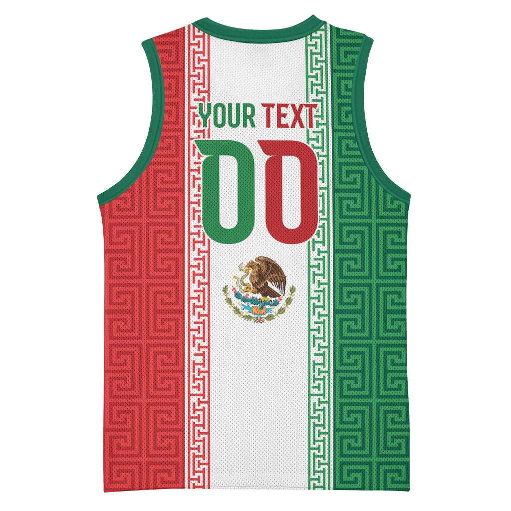 Custom Mexico Aztec Eagle Heritage Basketball Jersey iViva Mexico Canta y no llores
