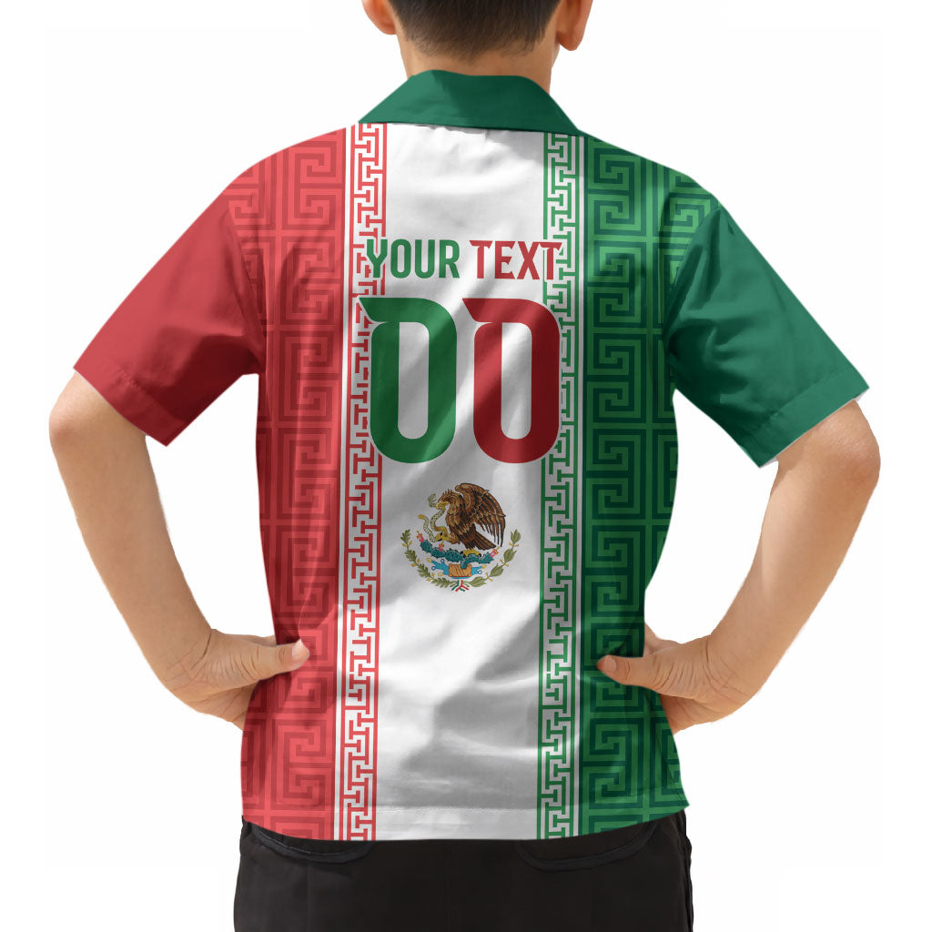 Custom Mexico Aztec Eagle Heritage Kid Hawaiian Shirt iViva Mexico Canta y no llores