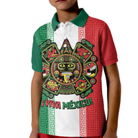 Custom Mexico Aztec Eagle Heritage Kid Polo Shirt iViva Mexico Canta y no llores