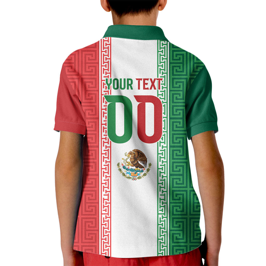 Custom Mexico Aztec Eagle Heritage Kid Polo Shirt iViva Mexico Canta y no llores