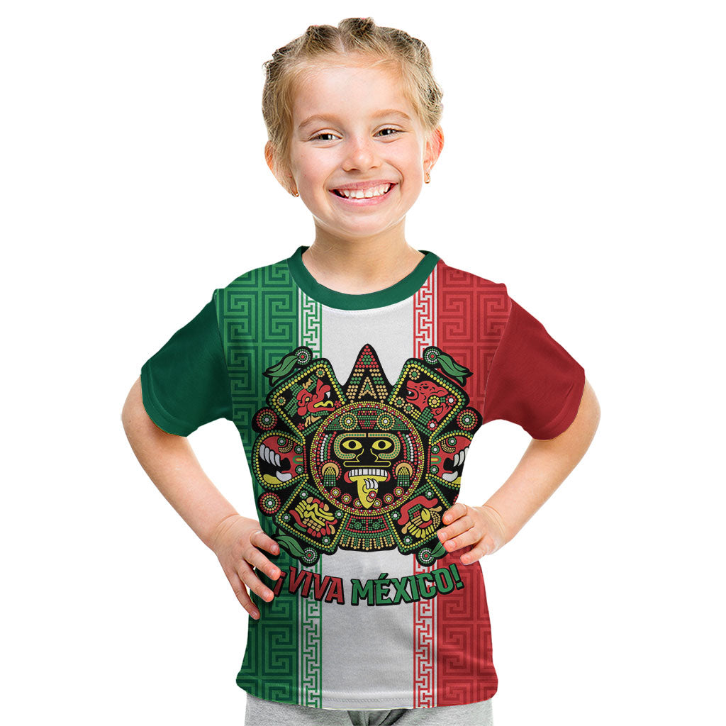 Custom Mexico Aztec Eagle Heritage Kid T Shirt iViva Mexico Canta y no llores