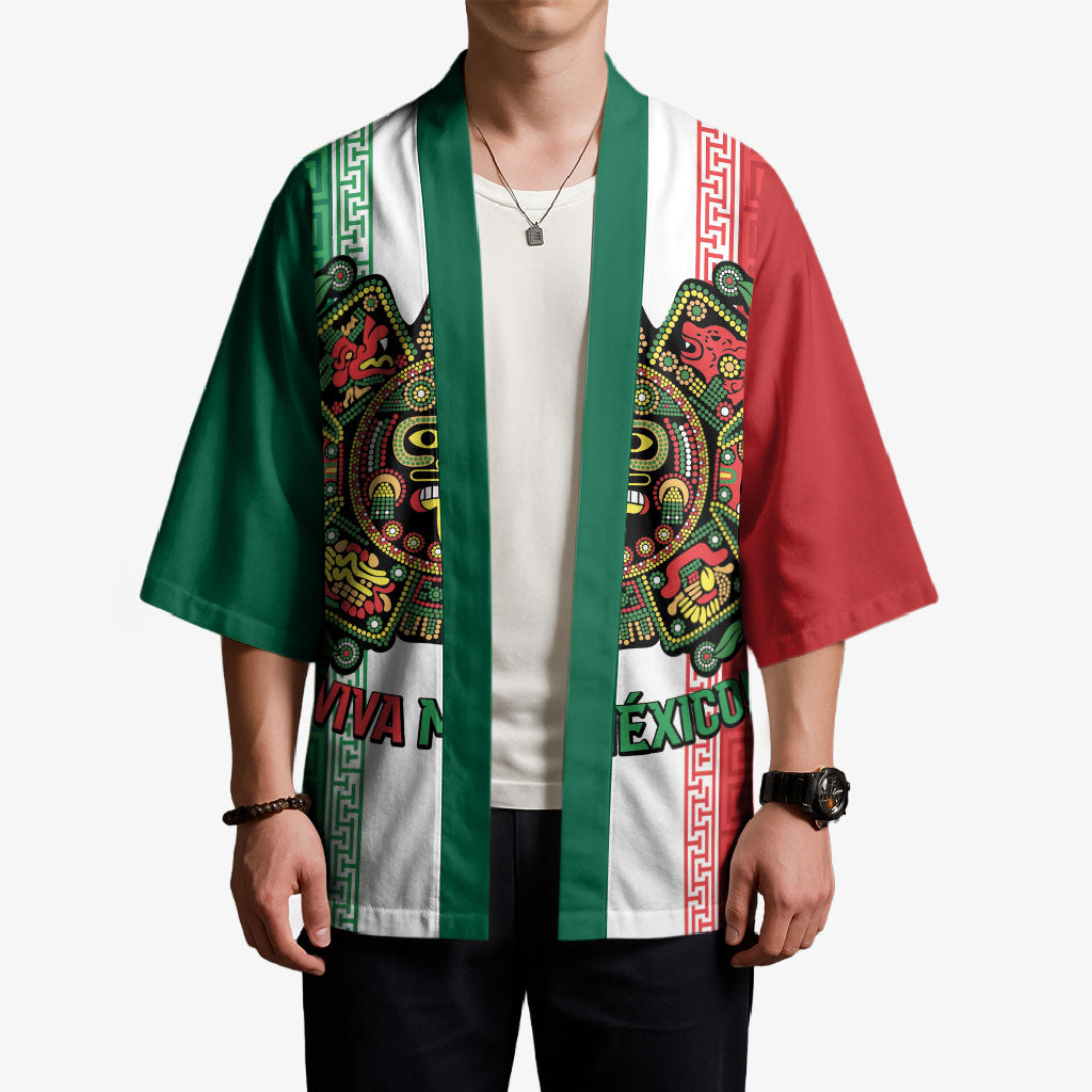 Custom Mexico Aztec Eagle Heritage Kimono iViva Mexico Canta y no llores