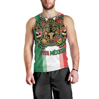 Custom Mexico Aztec Eagle Heritage Men Tank Top iViva Mexico Canta y no llores