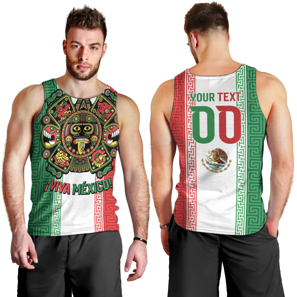 Custom Mexico Aztec Eagle Heritage Men Tank Top iViva Mexico Canta y no llores