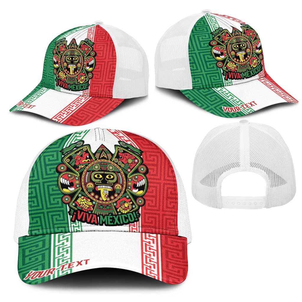 Personalized Mexico Aztec Eagle Heritage Mesh Trucker Cap iViva Mexico Canta y no llores