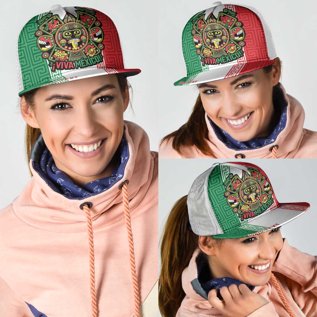Personalized Mexico Aztec Eagle Heritage Mesh Trucker Cap iViva Mexico Canta y no llores
