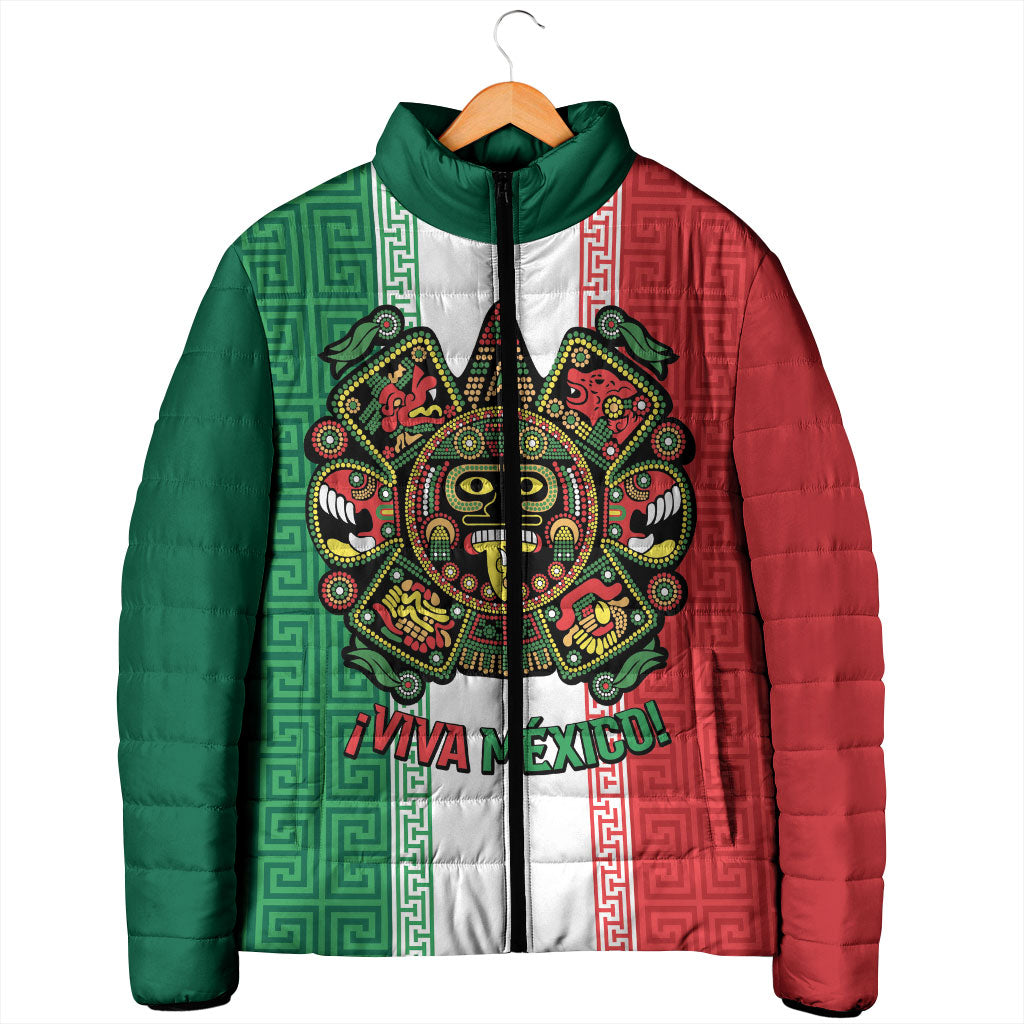Custom Mexico Aztec Eagle Heritage Padded Jacket iViva Mexico Canta y no llores