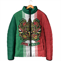 Custom Mexico Aztec Eagle Heritage Padded Jacket iViva Mexico Canta y no llores
