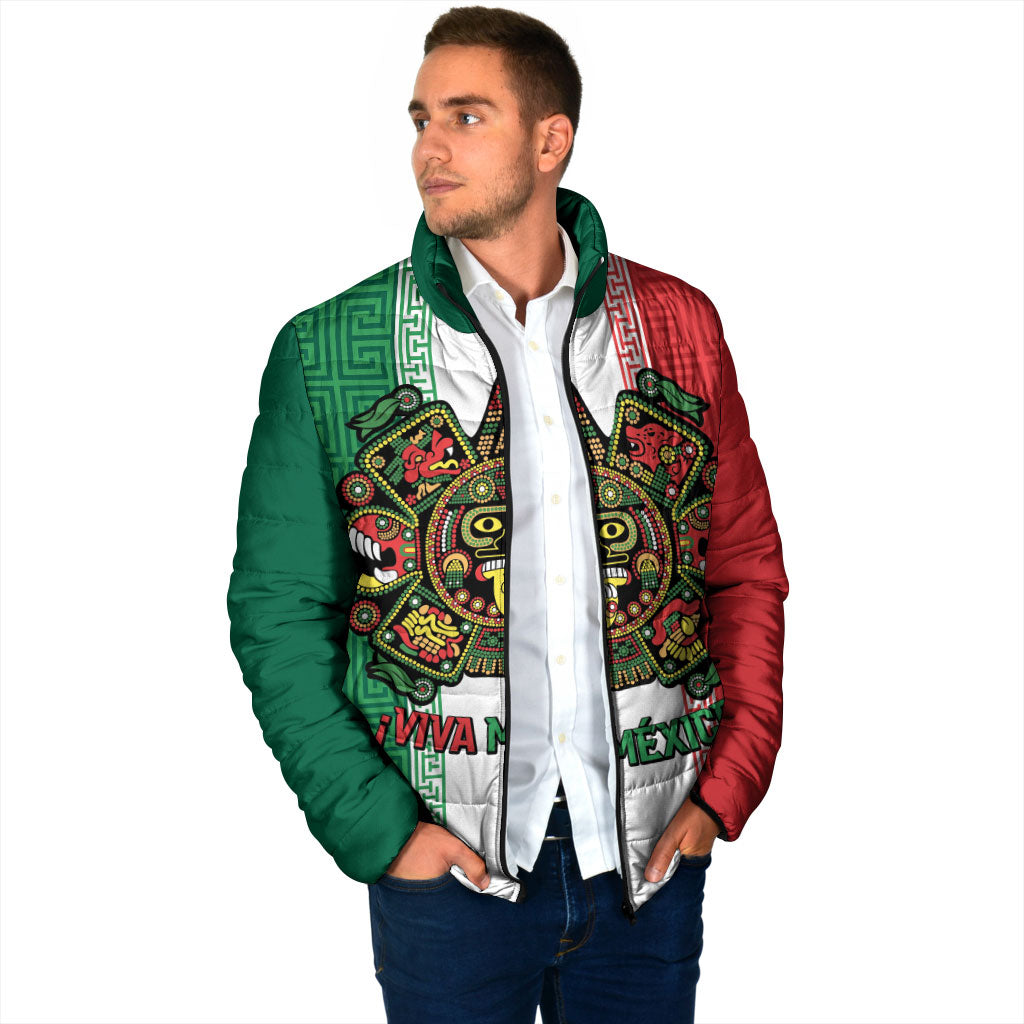 Custom Mexico Aztec Eagle Heritage Padded Jacket iViva Mexico Canta y no llores