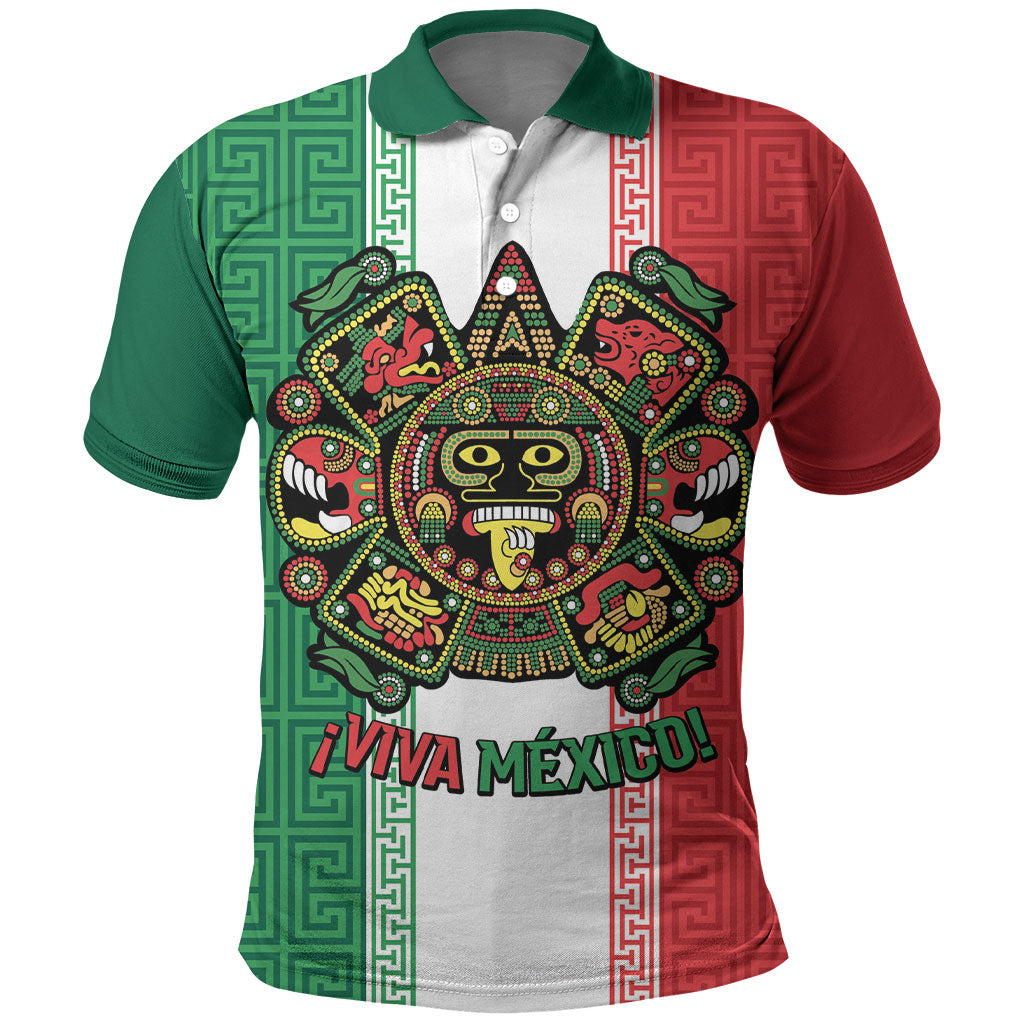 Custom Mexico Aztec Eagle Heritage Polo Shirt iViva Mexico Canta y no llores
