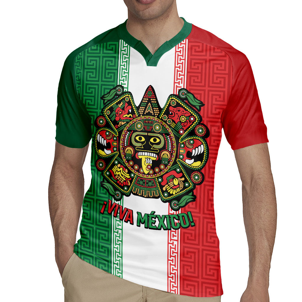Custom Mexico Aztec Eagle Heritage Rugby Jersey iViva Mexico Canta y no llores
