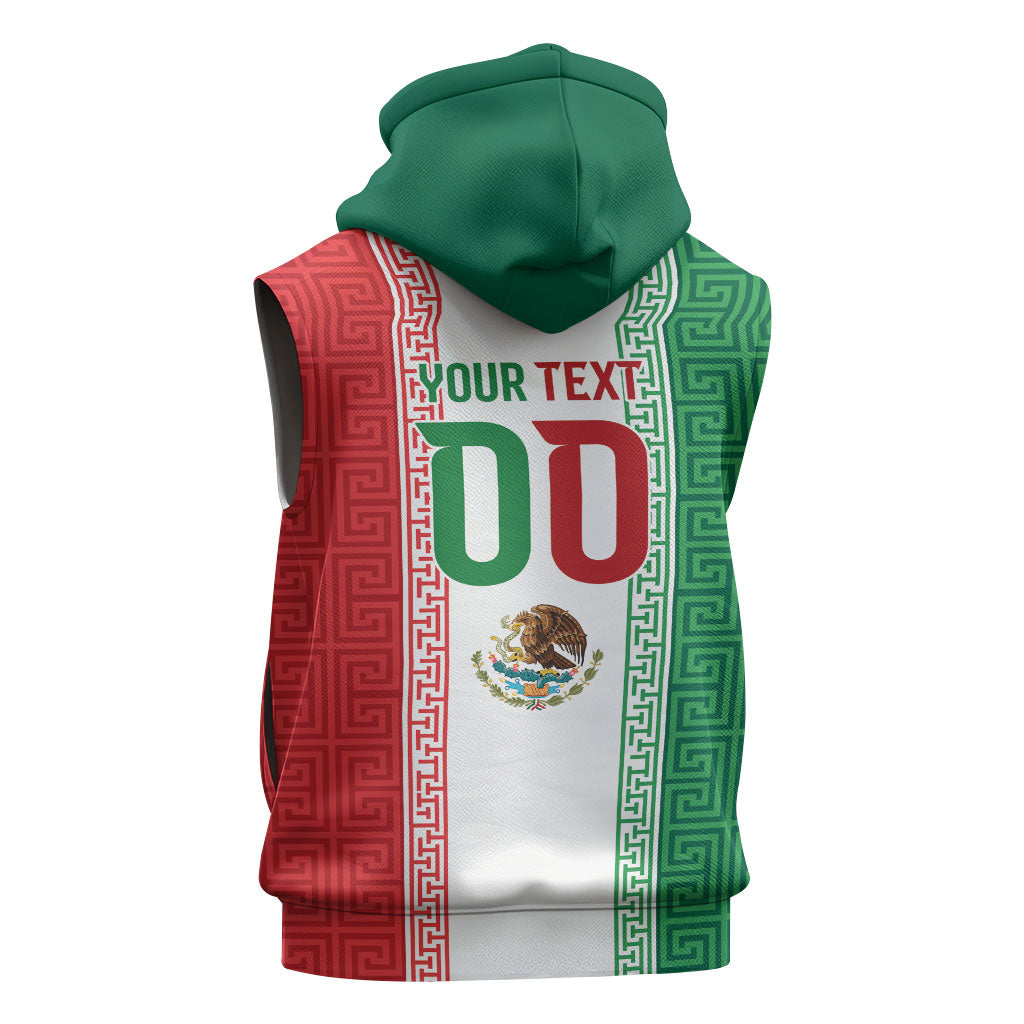 Custom Mexico Aztec Eagle Heritage Sleeveless Hoodie iViva Mexico Canta y no llores