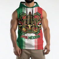Custom Mexico Aztec Eagle Heritage Sleeveless Hoodie iViva Mexico Canta y no llores