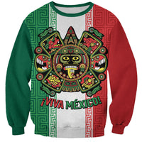 Custom Mexico Aztec Eagle Heritage Sweatshirt iViva Mexico Canta y no llores