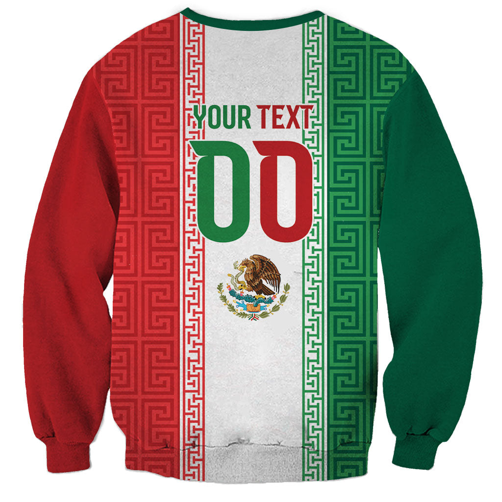 Custom Mexico Aztec Eagle Heritage Sweatshirt iViva Mexico Canta y no llores