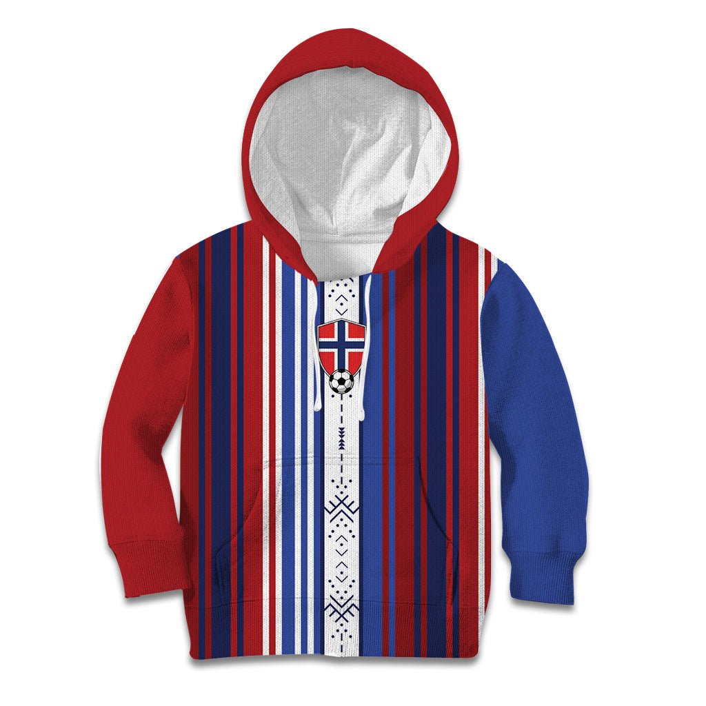 Custom Norway Nordic Heritage Kid Hoodie Retro Nordic Style Norwegian