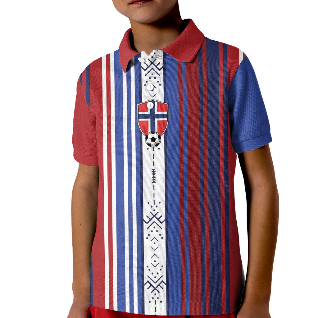 Custom Norway Nordic Heritage Kid Polo Shirt Retro Nordic Style Norwegian